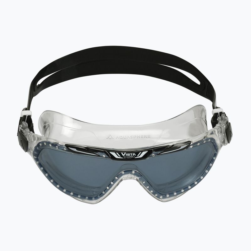 Aquasphere Vista XP transparent/schwarz/Spiegel-Rauch-Schwimmmaske MS5090001LD 7