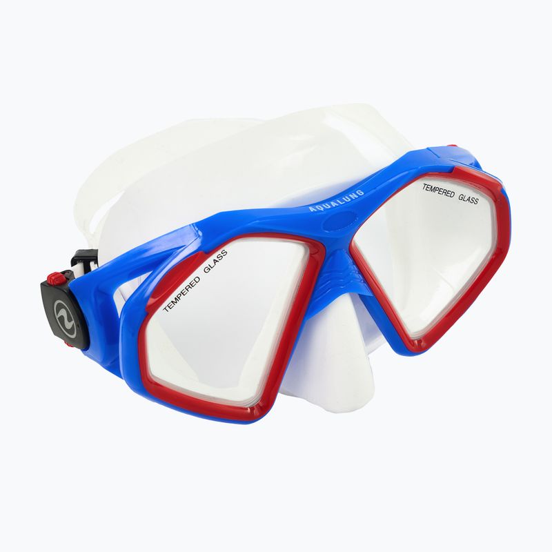 Aqualung Hawkeye Tauchset Maske + Schnorchel blau/rot SC3974006 10