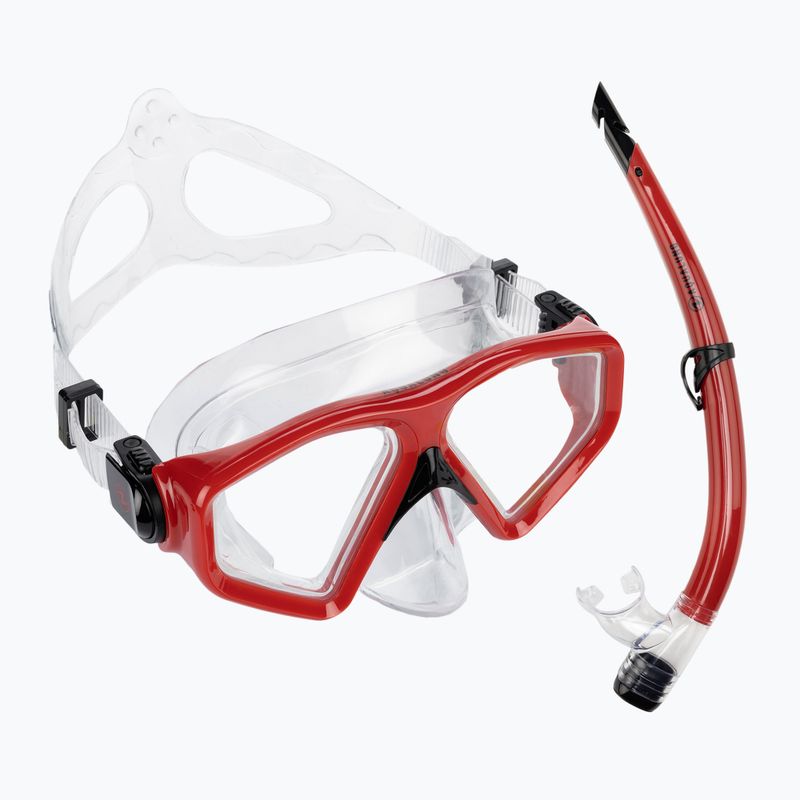 Aqualung Saturn Combo Schnorchel Kit Maske + Schnorchel Rot SC3980006