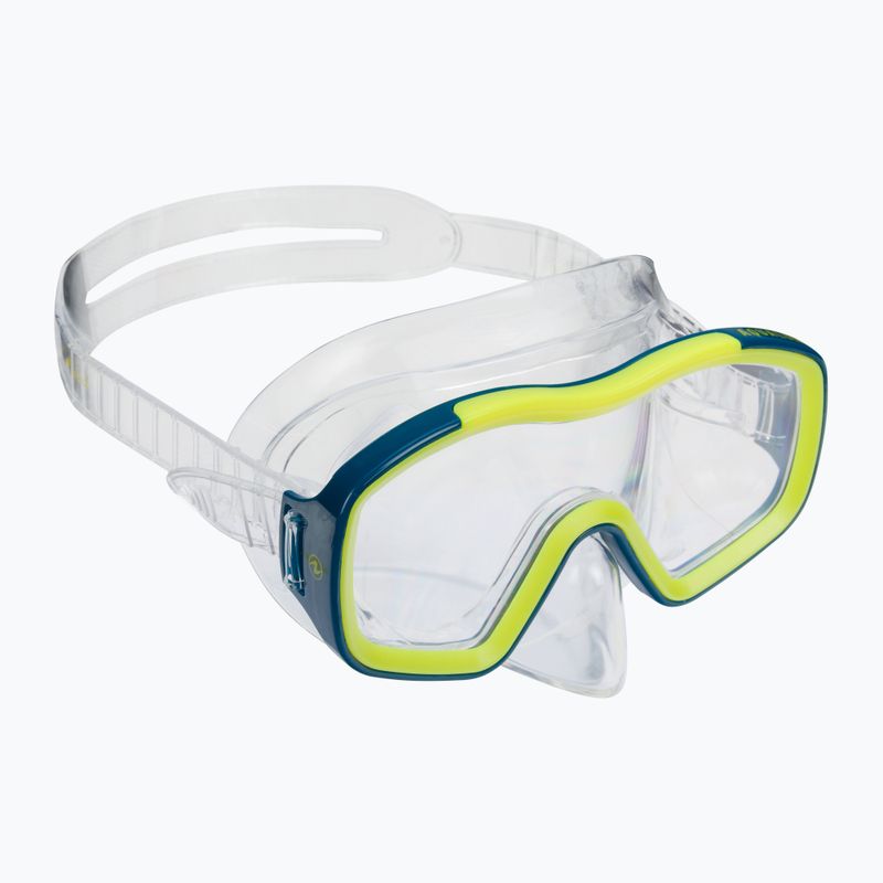 Aqualung Raccon Tauchset Maske + Schnorchel blau/gelb SC4000007 2