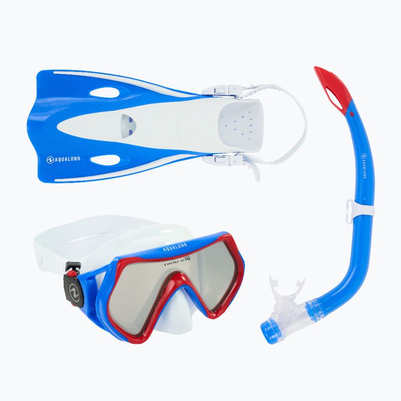 Aqualung Kinder Schnorchel Hero Set weiß und blau SV1160940 14