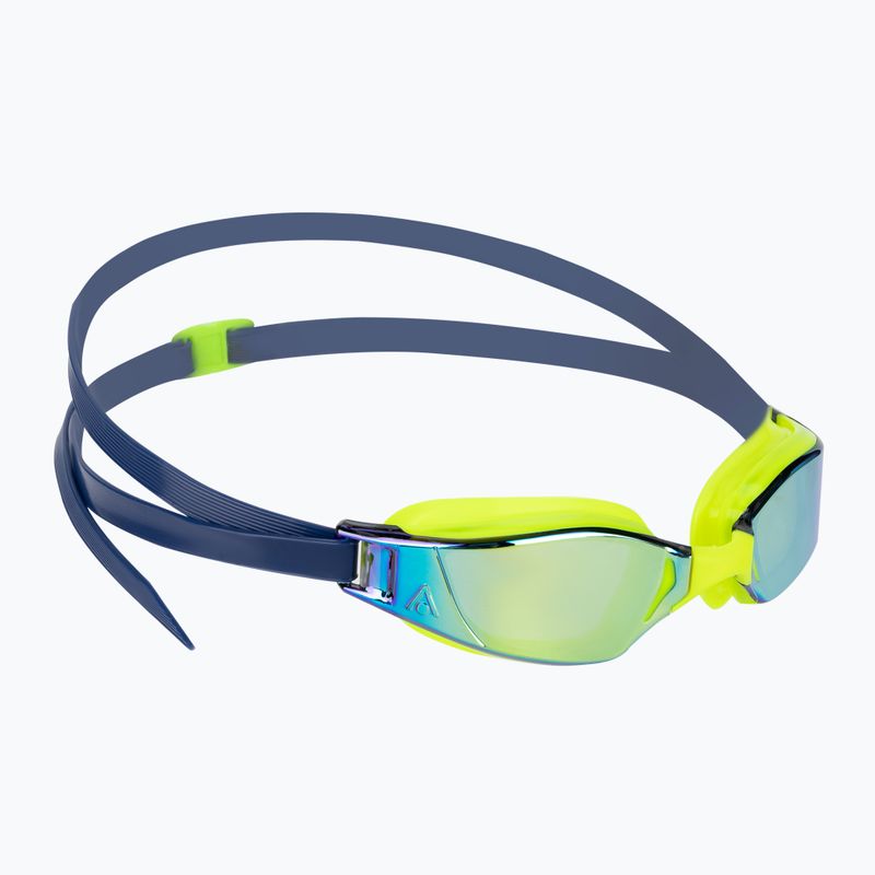 Aquasphere Xceed hellgelb/Marineblau/Spiegelgelb Titan-Schwimmbrille EP3037104LMY