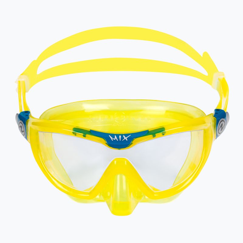 Aqualung Mix Kinder Schnorchelset Maske + Schnorchel Gelb/Blau SC4250798 3