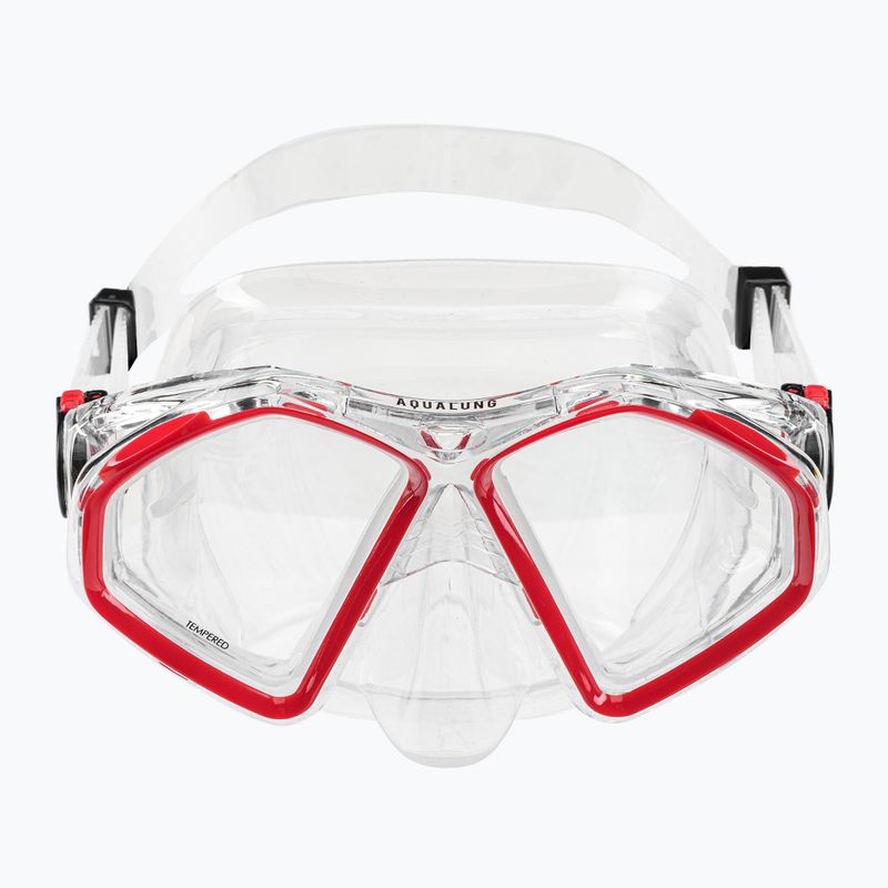 Aqualung Hawkeye transparent/rot Tauchmaske MS5570006 2