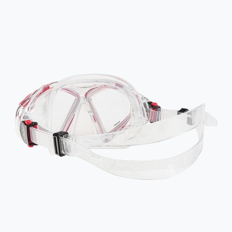 Aqualung Hawkeye transparent/rot Tauchmaske MS5570006 4