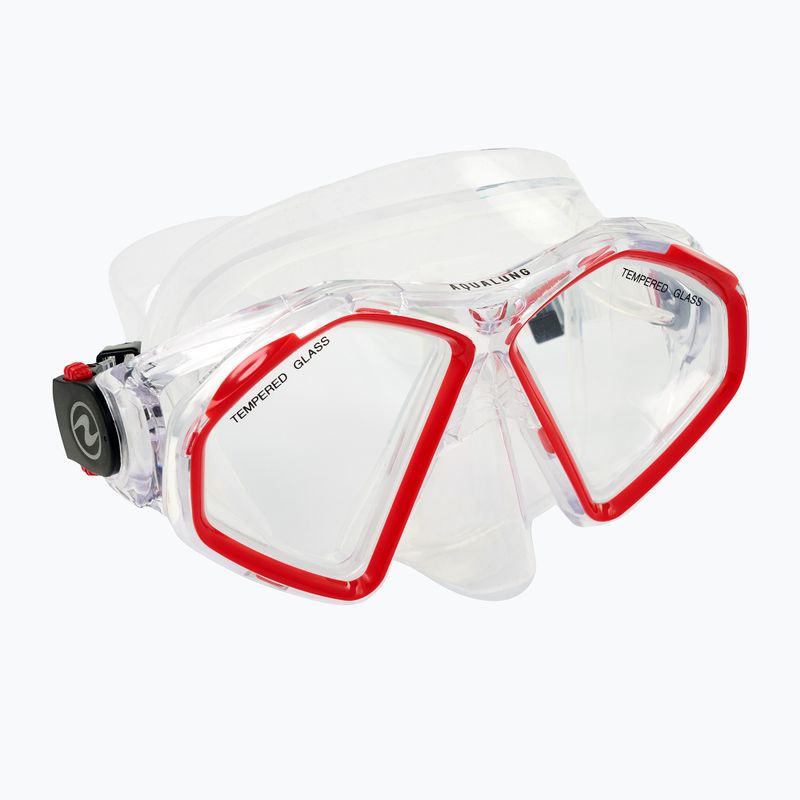 Aqualung Hawkeye transparent/rot Tauchmaske MS5570006 6