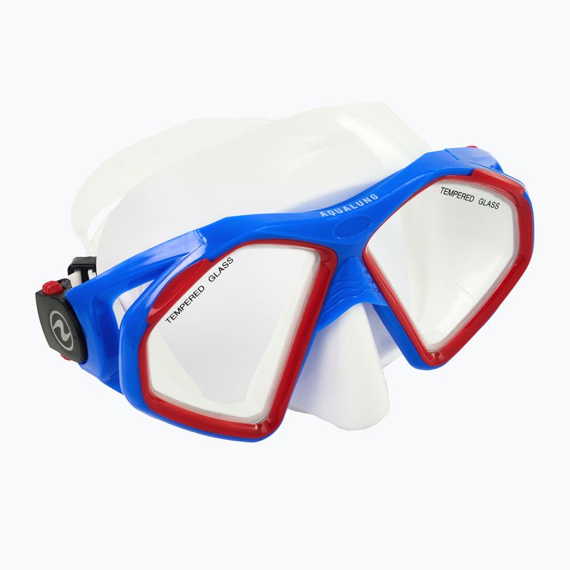 Aqualung Hawkeye weiß/blaue Tauchmaske MS5570940 6