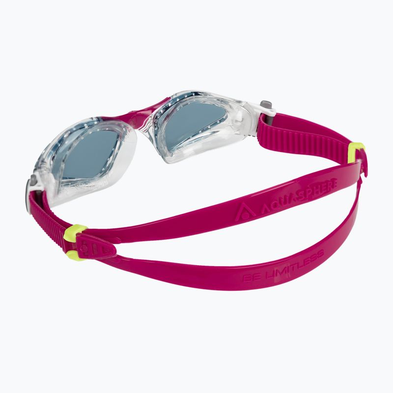 Aquasphere Kayenne Compact transparent / himbeerfarben Kinder Schwimmbrille EP3150016LD 4