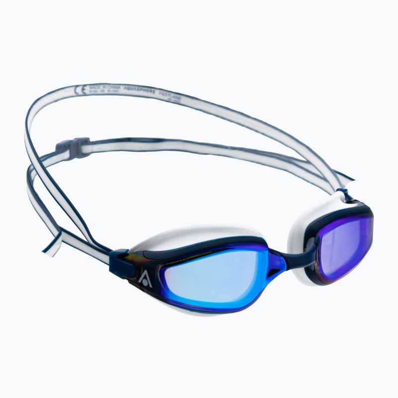 Aquasphere Fastlane blau/weiß/spiegelblau Schwimmbrille EP3174009LMB