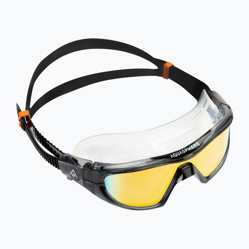 Aquasphere Vista Pro dunkelgrau/schwarz/spiegelorange Titan-Schwimmmaske MS5591201LMO