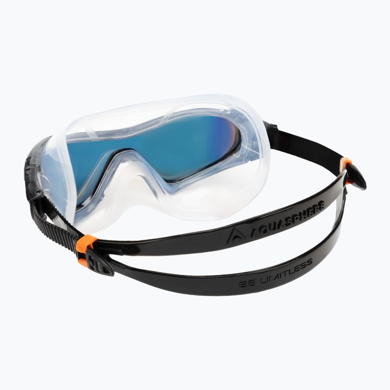 Aquasphere Vista Pro dunkelgrau/schwarz/spiegelorange Titan-Schwimmmaske MS5591201LMO 4