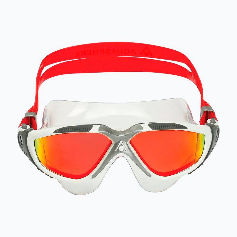 Aquasphere Vista weiß/rot/rot titanfarben verspiegelte Schwimmmaske MS5600915LMR 2