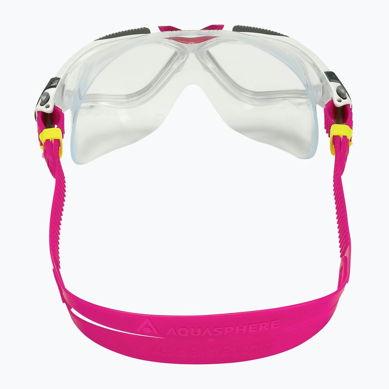 Aquasphere Vista weiß/himbeer/gläser klar schwimmen Maske 4