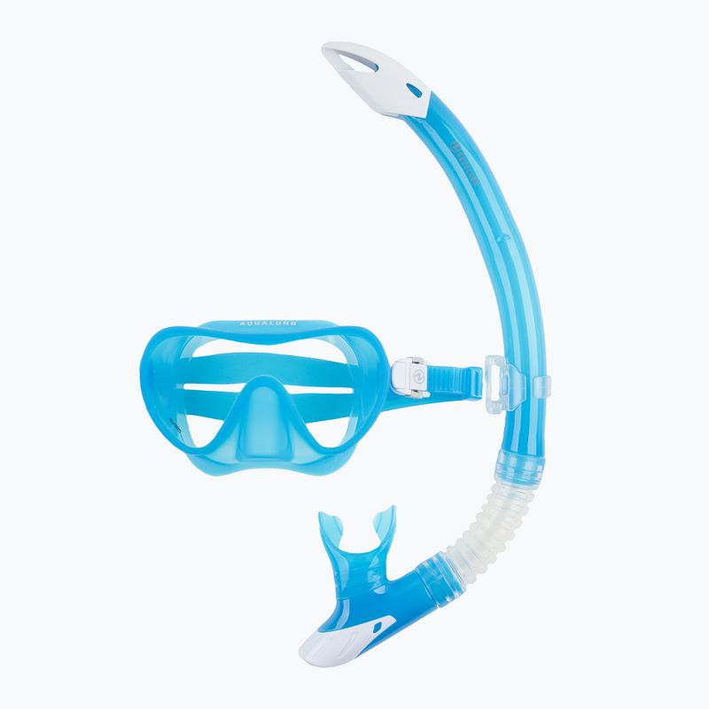 Aqualung Combo Nabul Schnorchelmaske + Schnorchel blau/weiss Kit