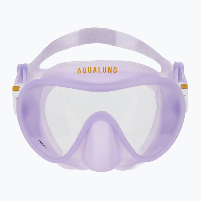Aqualung Nabul Schnorchelset Maske + Schnorchel + Flossen transluzent lila 3
