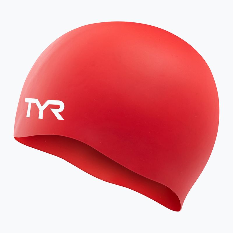 TYR Wrinkle Free Badekappe rot