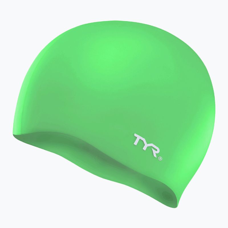 Kinderschwimmkappe TYR Wrinkle-Free Silicone Apfel grün