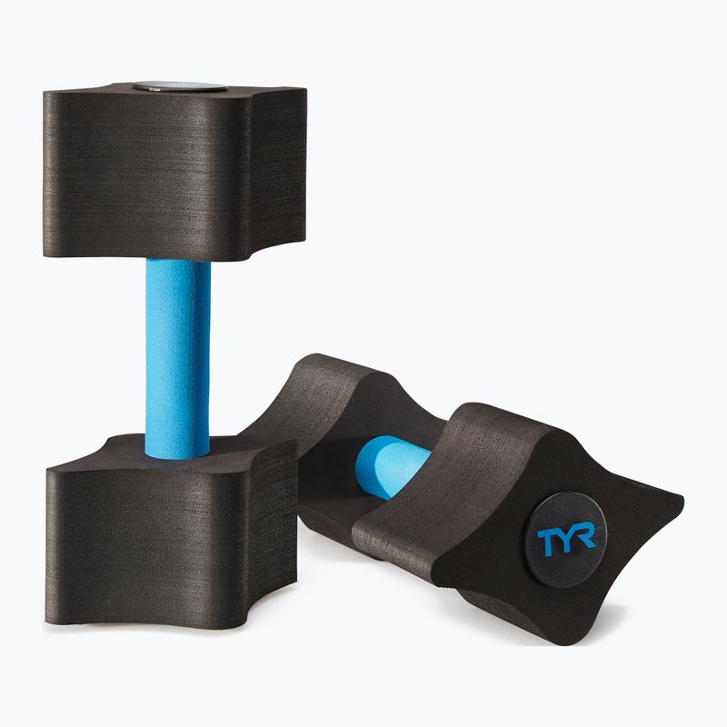 TYR Aquatic Resistance Kurzhanteln schwarz/blau