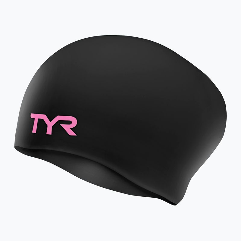 Badekappe TYR Wrinkle-Free schwarz-rosa LCSLB_121 3