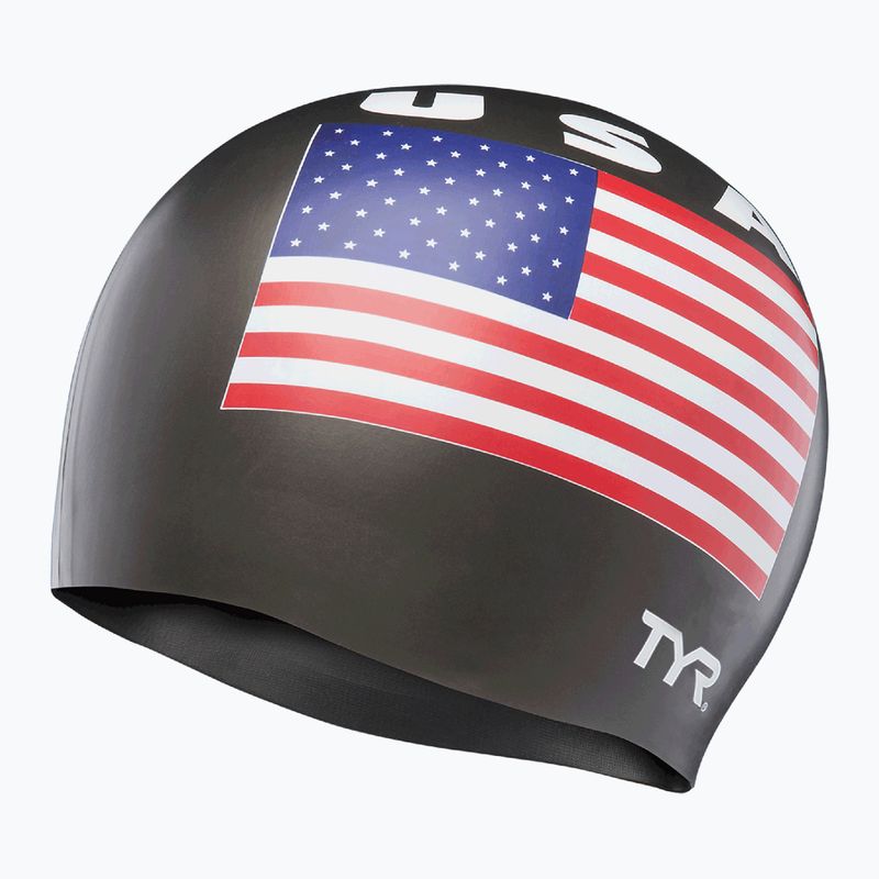Schwimmkappe TYR USA Silicone black