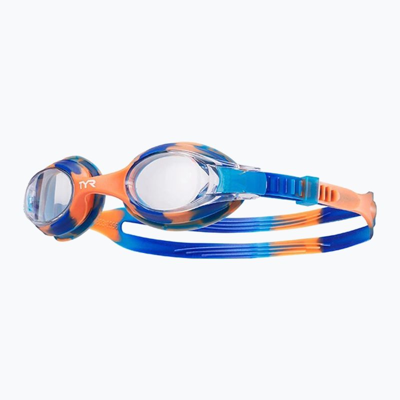 TYR Swimple Tie Dye Non-Mirrored klar/blau/orange Kinder Schwimmbrille