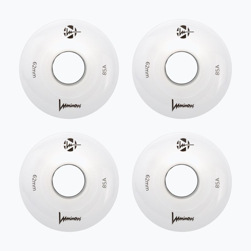 Inlinerrollen FR Skates Luminous Led Quad Wheel 62mm/85A Sixies 6LED X4 white 2