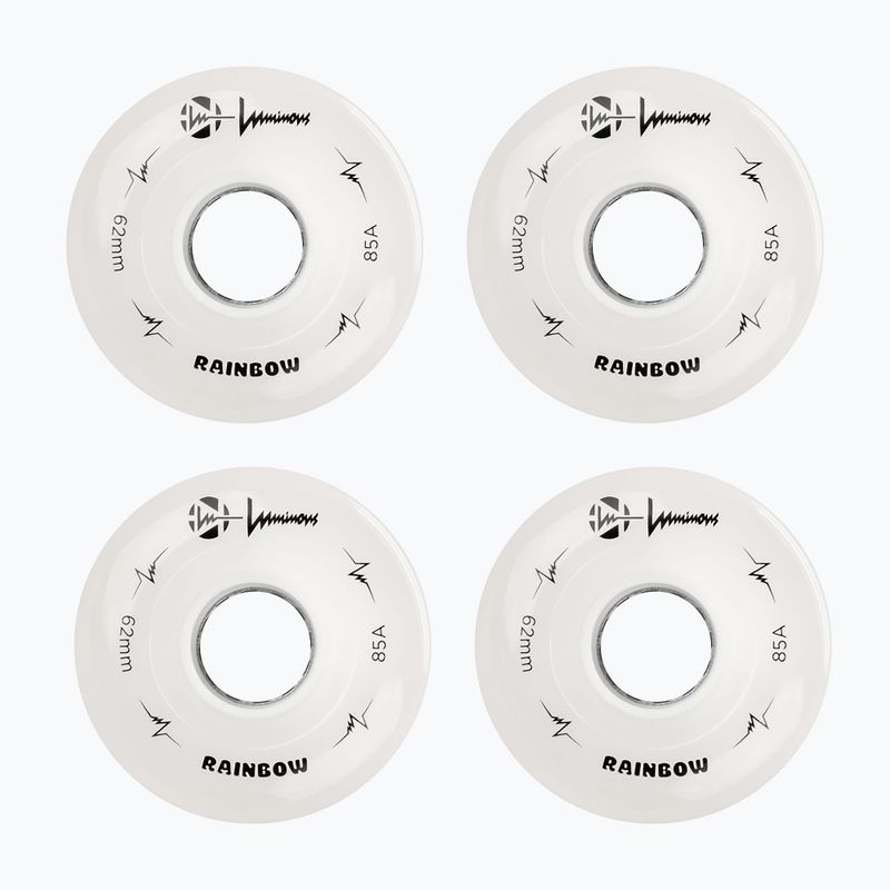 Inlinerrollen FR Skates Luminous Led Quad Wheel 62mm/85A Sixies 6LED X4 rainbow/white 2