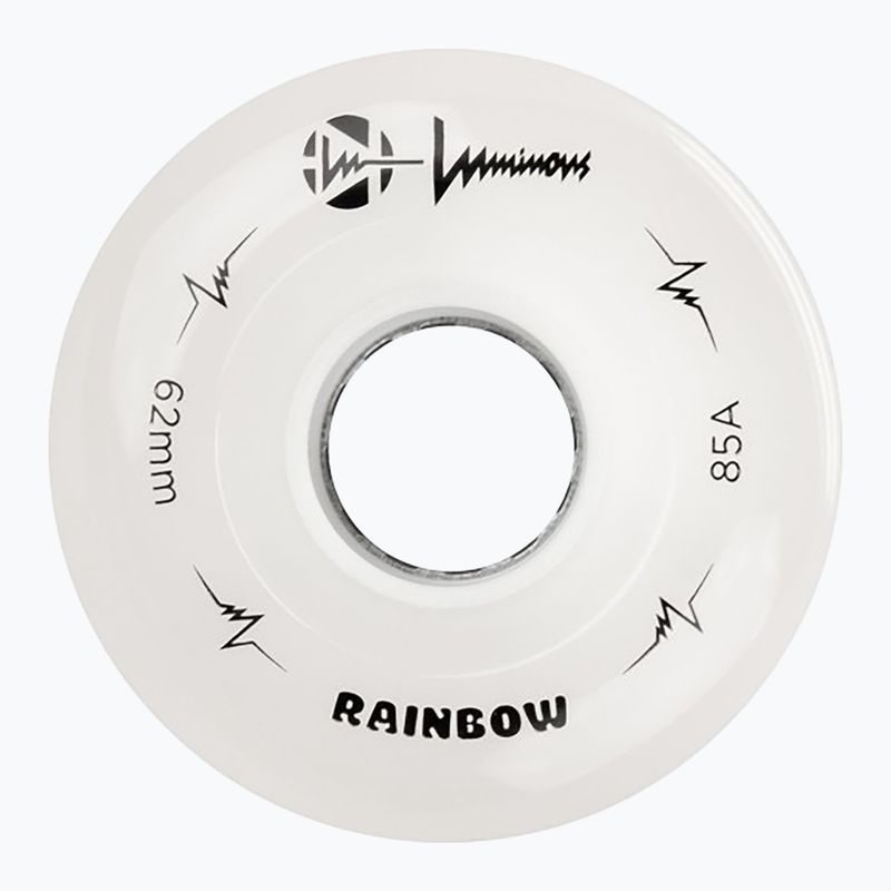 Inlinerrollen FR Skates Luminous Led Quad Wheel 62mm/85A Sixies 6LED X4 rainbow/white 3