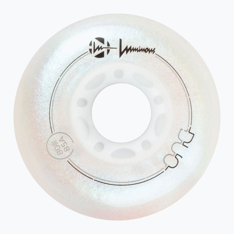 Inlinerrollen Luminous Led Wheels Duo 80mm/85A X4 white/pearl 3