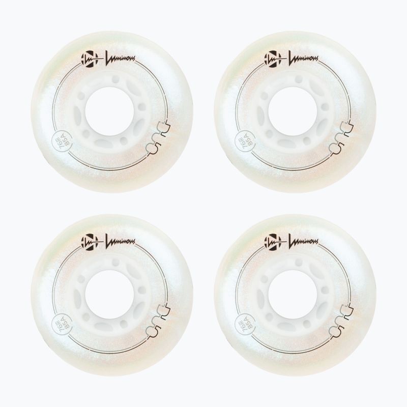 Inlinerrollen Luminous Led Wheels Duo 76mm/85A X4 white/pearl 2