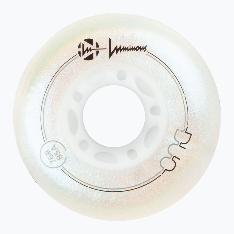 Inlinerrollen Luminous Led Wheels Duo 76mm/85A X4 white/pearl 3