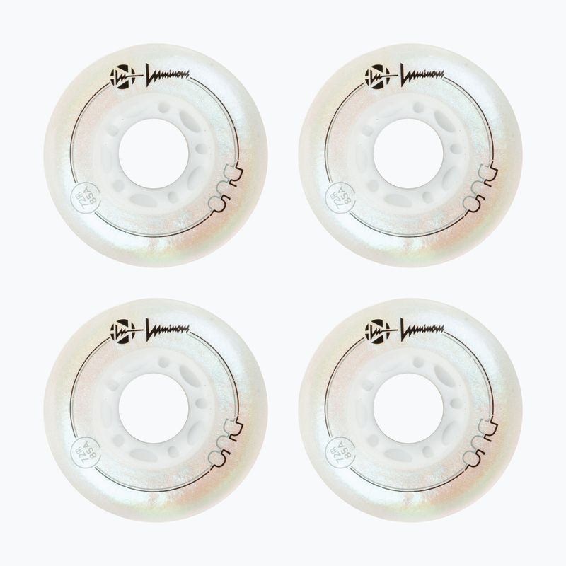 Inlinerrollen Luminous Led Wheels Duo 72mm/85A X4 white/pearl 2