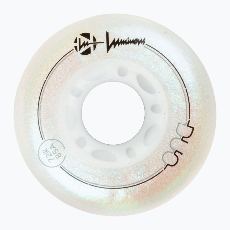 Inlinerrollen Luminous Led Wheels Duo 72mm/85A X4 white/pearl 3