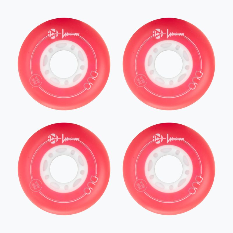 Inlinerrollen Luminous Led Wheels Duo 76mm/85A X4 red/blue 2