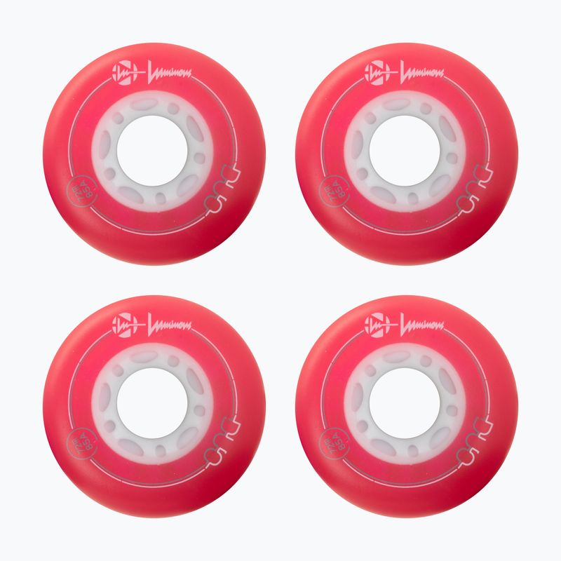 Inlinerrollen Luminous Led Wheels Duo 72mm/85A X4 red/blue 2