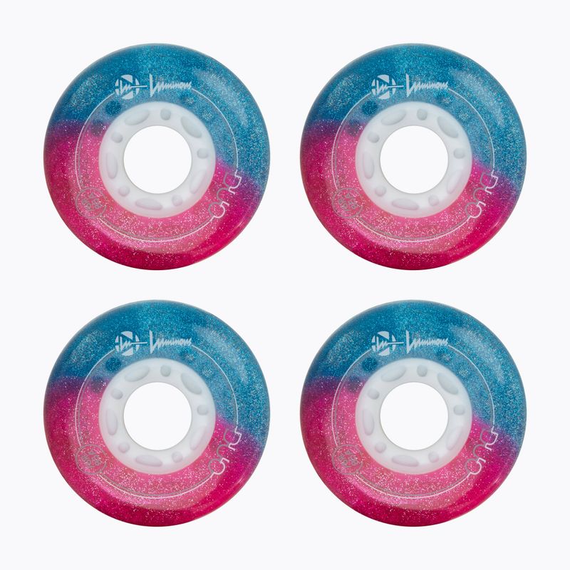 Inlinerrollen Luminous Led Wheels Duo 76mm/85A X4 galaxy/purple 2