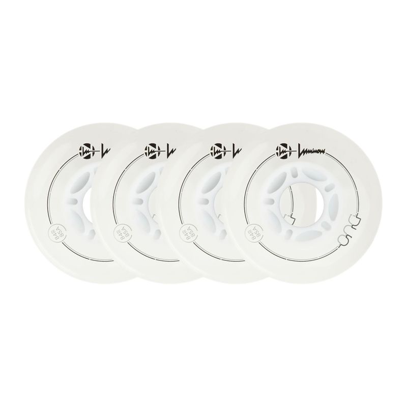 Inlinerrollen Luminous Led Wheels Duo 84mm/85A X4 white/blue 6