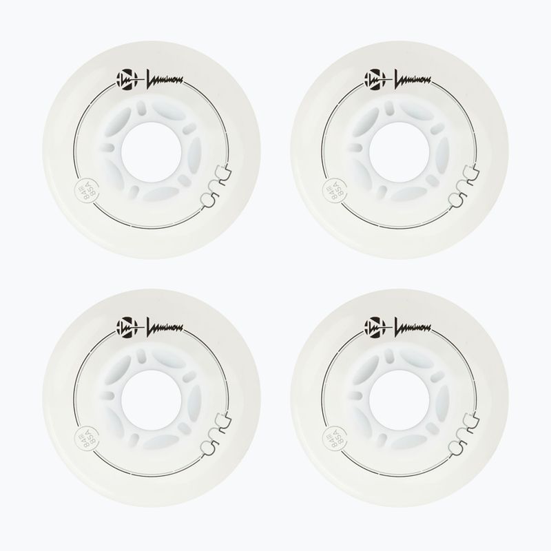 Inlinerrollen Luminous Led Wheels Duo 84mm/85A X4 white/blue 2
