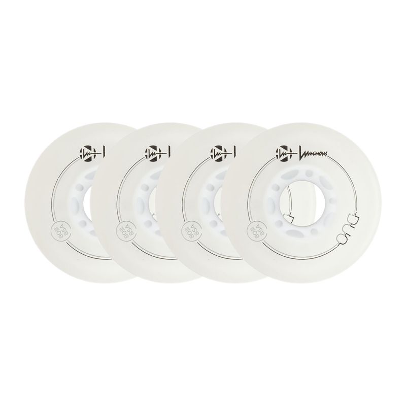 Inlinerrollen Luminous Led Wheels Duo 80mm/85A X4 white/blue 6