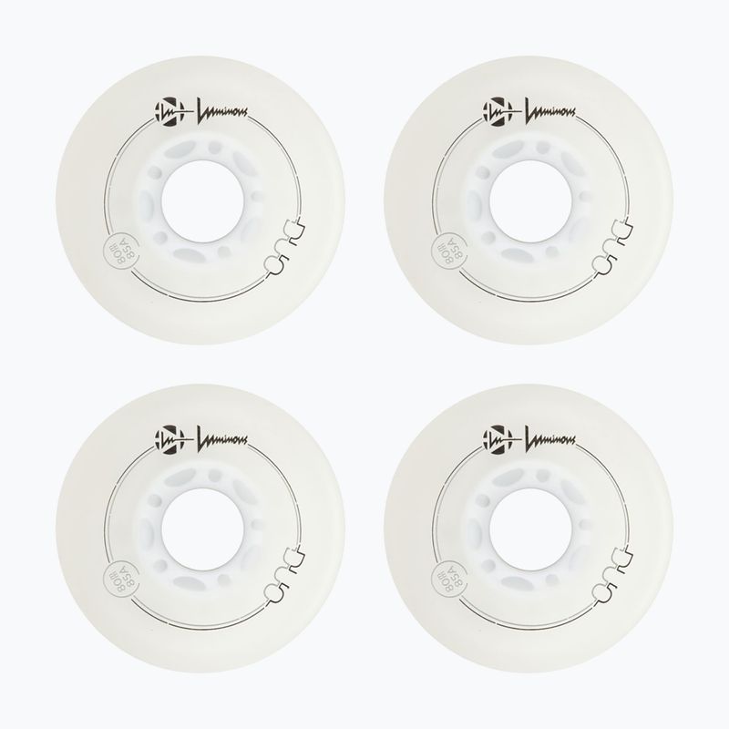 Inlinerrollen Luminous Led Wheels Duo 80mm/85A X4 white/blue 2