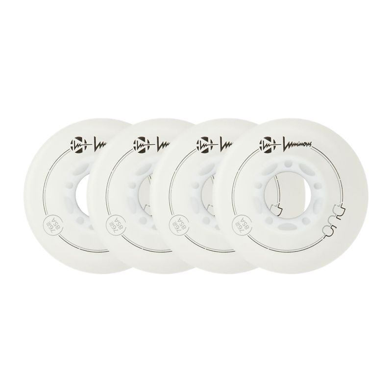 Inlinerrollen Luminous Led Wheels Duo 76mm/85A X4 white/blue 6