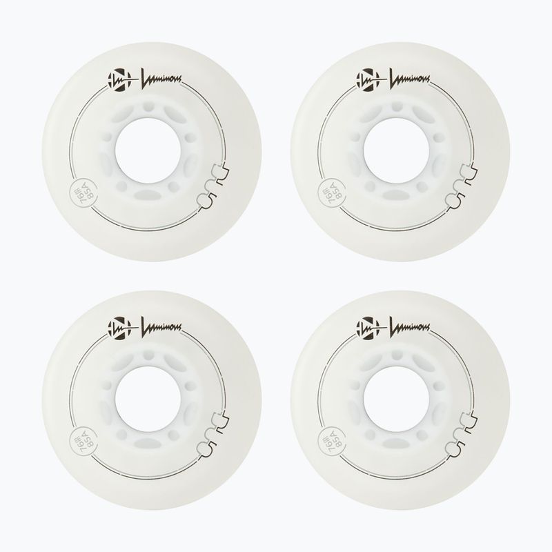 Inlinerrollen Luminous Led Wheels Duo 76mm/85A X4 white/blue 2