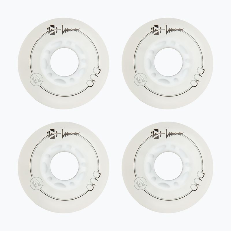 Inlinerrollen Luminous Led Wheels Duo 72mm/85A X4 white/blue 2