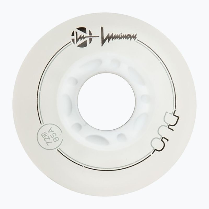 Inlinerrollen Luminous Led Wheels Duo 72mm/85A X4 white/blue 3