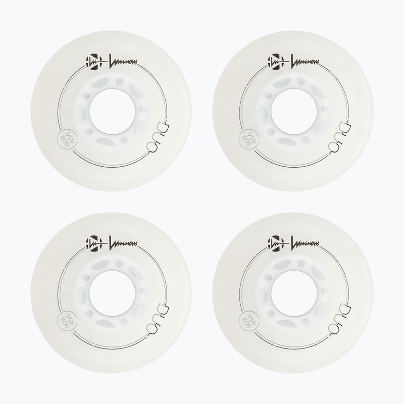 Inlinerrollen Luminous Led Wheels Duo 80mm/85A X4 white/red 2