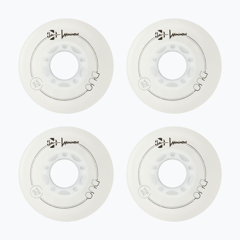Inlinerrollen Luminous Led Wheels Duo 76mm/85A X4 white/red 2