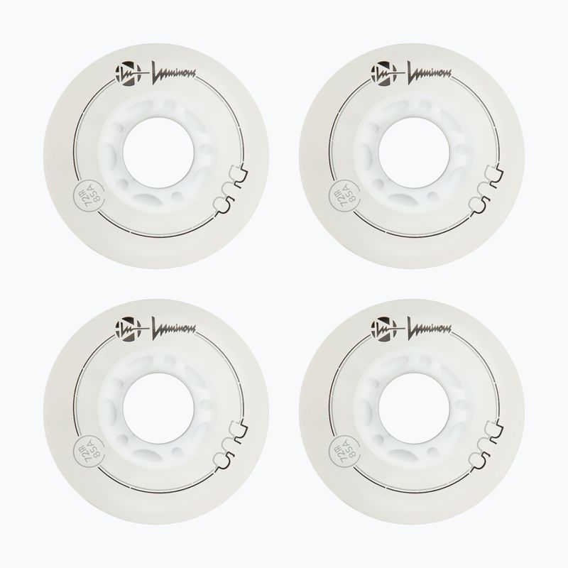 Inlinerrollen Luminous Led Wheels Duo 72mm/85A X4 white/red 2