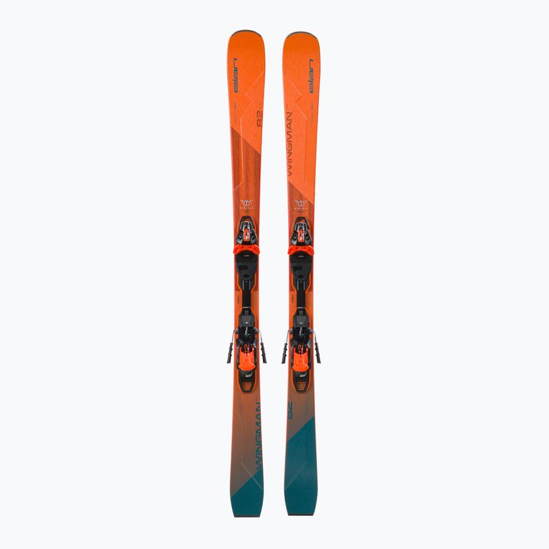 Narty zjazdowe Elan Wingman 82 CTI Fusion + EMX 12 orange-blau ABBHBT21