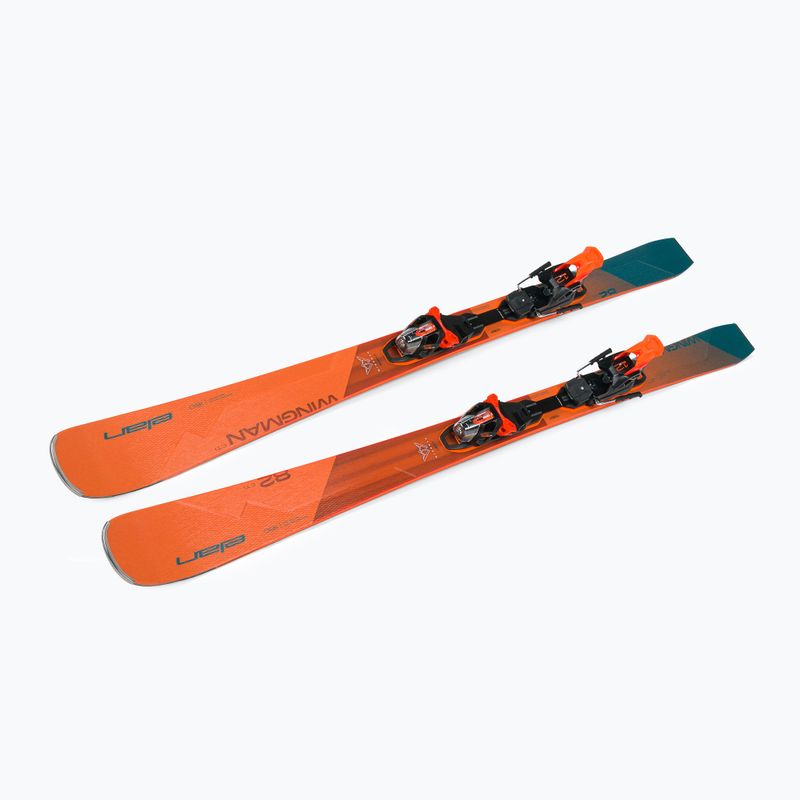 Narty zjazdowe Elan Wingman 82 CTI Fusion + EMX 12 orange-blau ABBHBT21 4