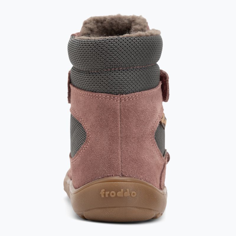 Kinder-Barefoot-Winterstiefel Froddo Tex Winter grau/rosa 6